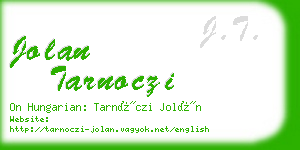 jolan tarnoczi business card